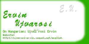 ervin ujvarosi business card